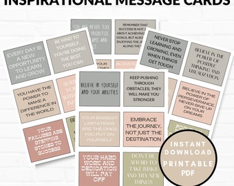 Inspirational Quote Cards, Motivational Cards, Mindfulness Cards, Inspirational Messages, Positivity Cards, Printable Digital Download
