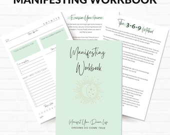 Manifestation Journal, Manifesting Journal, Digital Manifestation Guide, Law of Attraction Workbook, Manifestation Planner Printable