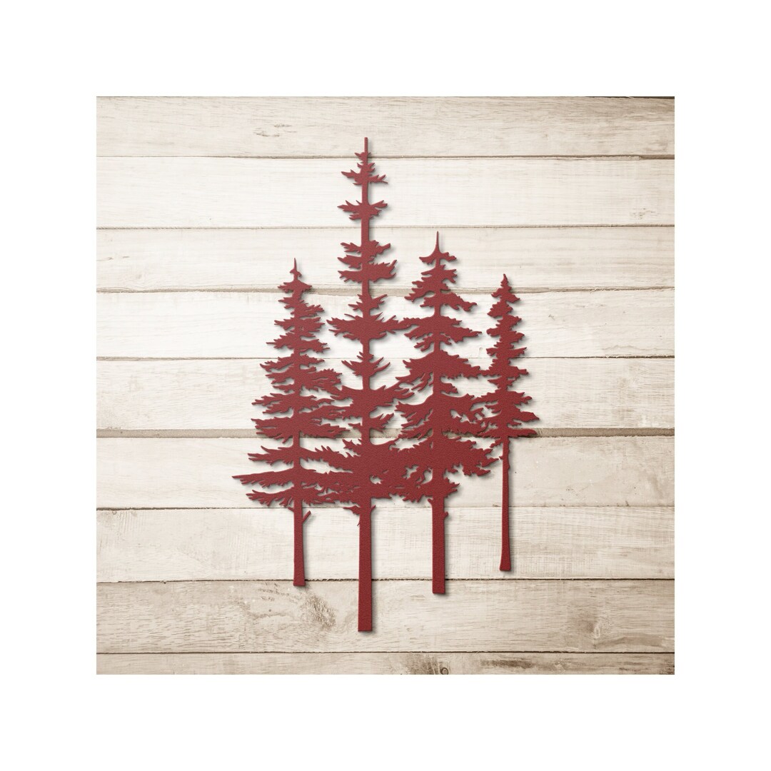 Pine Tree Metal Wall Art, Christmas Tree Wall Art, Pine Tree Wall Decor