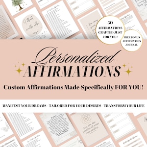 Afirmaciones personalizadas para manifestación, Afirmaciones positivas diarias para crecimiento personal, Afirmaciones imprimibles, Diario de manifestación