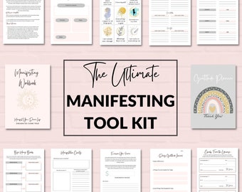 Manifestation Journal Bundle, Manifestation Kit, Manifestation Journal Printable, Manifestation Workbook, Manifestation Affirmation Cards