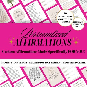 Affirmations personnalisées, Affirmations personnalisées pour manifester, Affirmations en téléchargement numérique, Affirmations positives pour la croissance personnelle