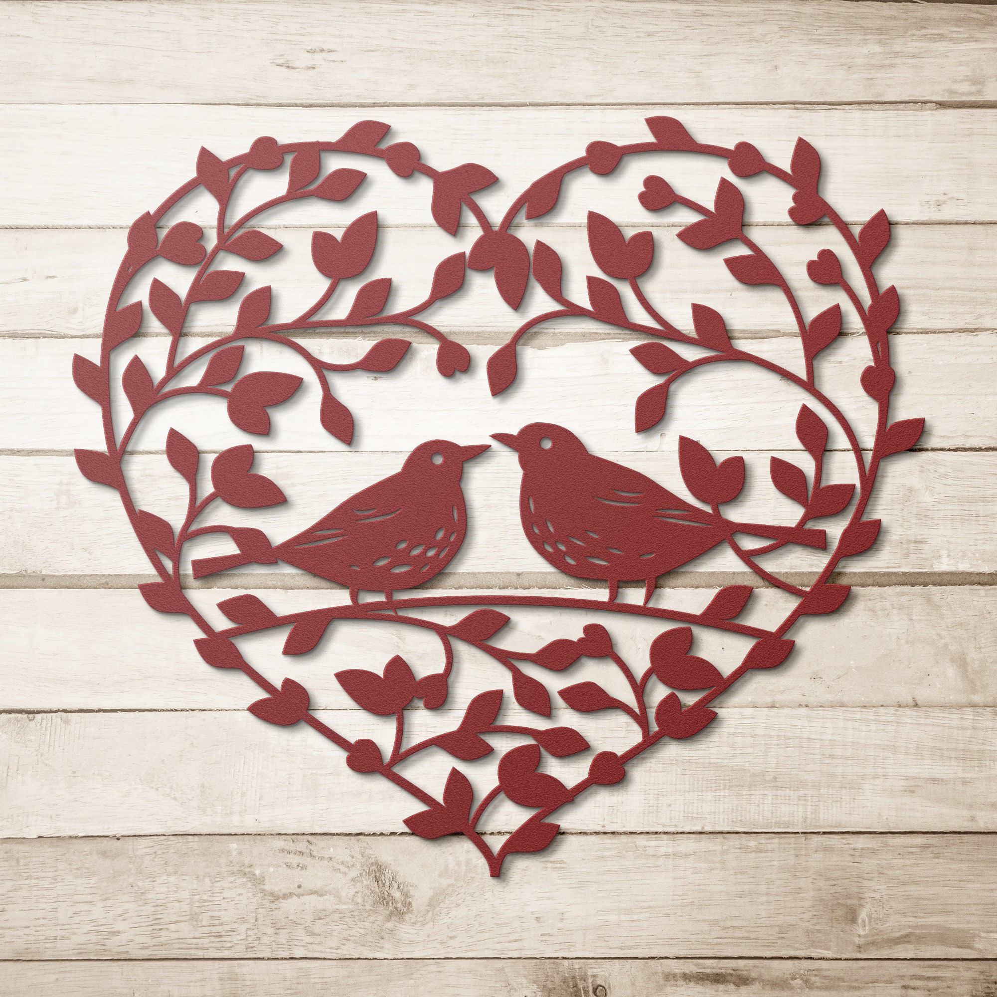 Love Birds Wall Art Metal Birds on Branch Wall Art Love Etsy