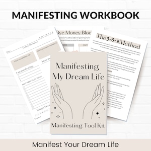 Manifestation Workbook, Manifestation Journal Printable, Digital Manifestation Guide, Law of Attraction Workbook, Manifesting Journal