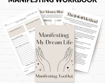 Manifestation Workbook, Manifestation Journal Printable, Digital Manifestation Guide, Law of Attraction Workbook, Manifesting Journal