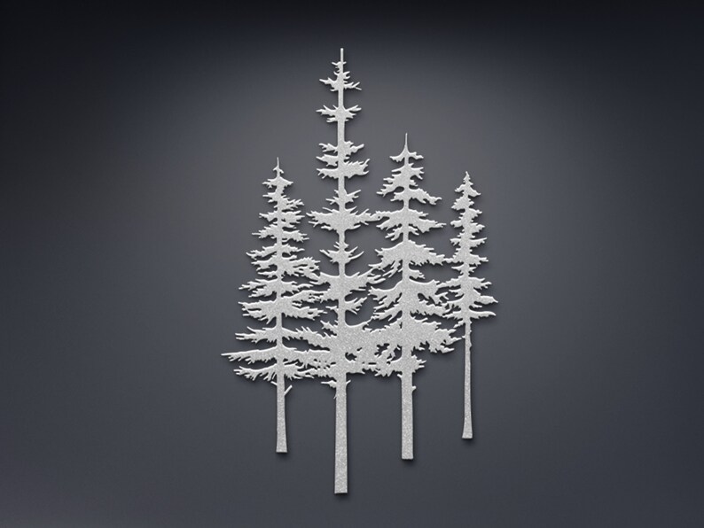 Pine Tree Wall Art, Metal Pine Tree Wall Decor, Metal Tree Wall Art