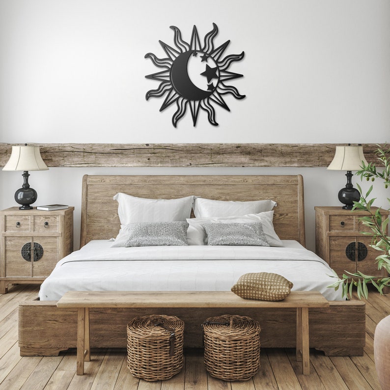 Sun and Moon Wall Art, Sun and Moon Wall Decor, Large Outdoor Metal