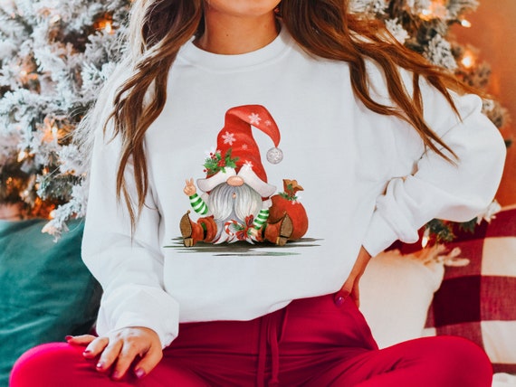 Christmas Gnome Sweatshirt Gnome Sweatshirt Funny Gnome - Etsy
