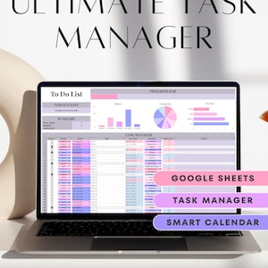 Google Sheets Task Tracker Template To Do List Task Manager Productivity Planner Assignment Tracker ADHD Project Management Spreadsheet