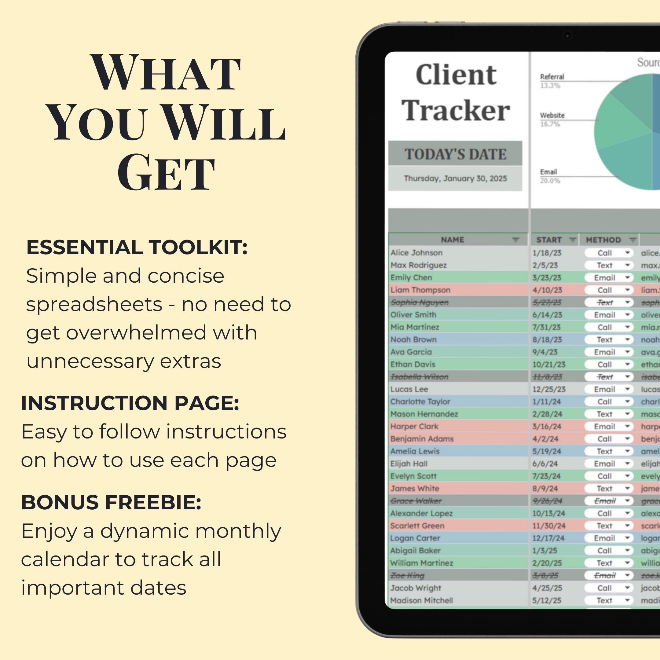 Google Sheets CRM Client & Task Tracker Invoice Customer Payment ...