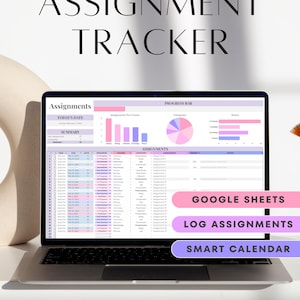 Google Sheets Assignment Tracker Student Planner Academic Template College Planner Homework and Grade Log School Assignment Organizer