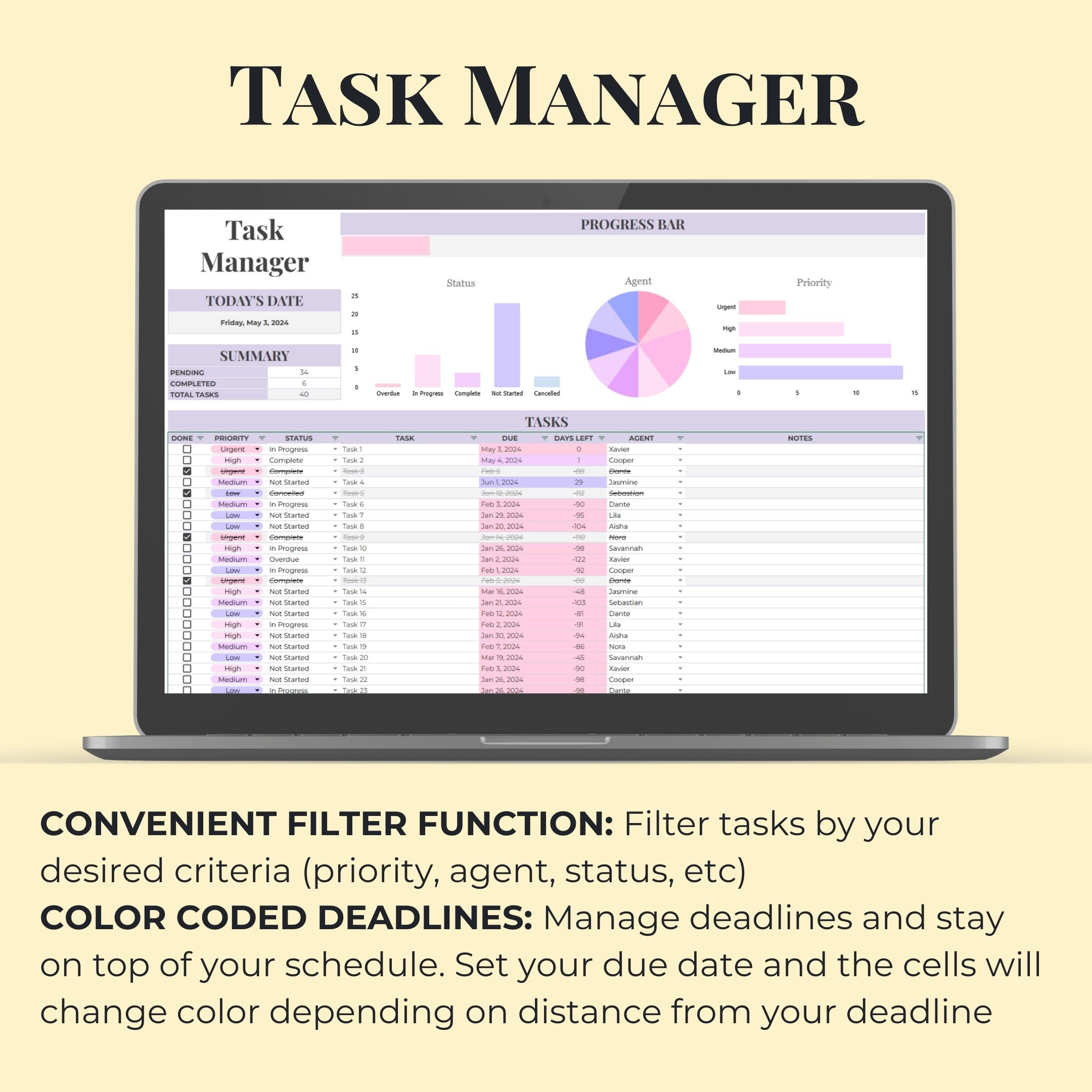 Google Sheets CRM Client & Task Tracker Invoice Customer Payment ...