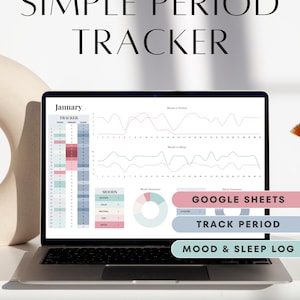 Google Sheets Period Tracker Template, Daily Mood Tracker, Sleep Tracker, Mood Journal Spreadsheet Template PMS Cortisol Emotion Chart