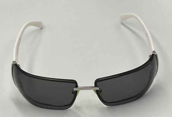 vintage versace sunglasses classic white + case - image 5