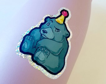 Funny Bear Waterproof Sticker: "Buzzkill Bear" Decal