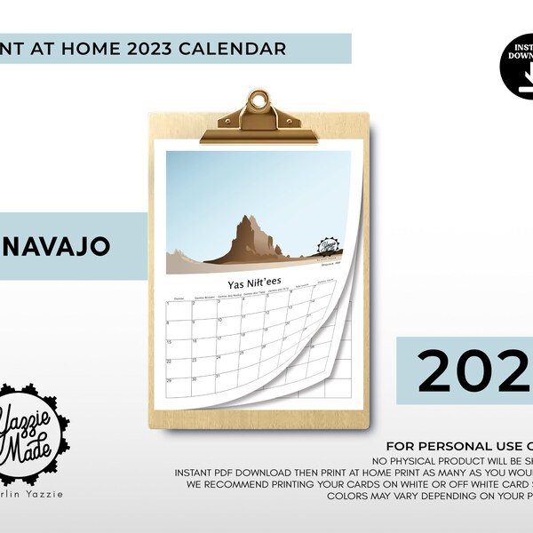 Navajo Calendar Etsy
