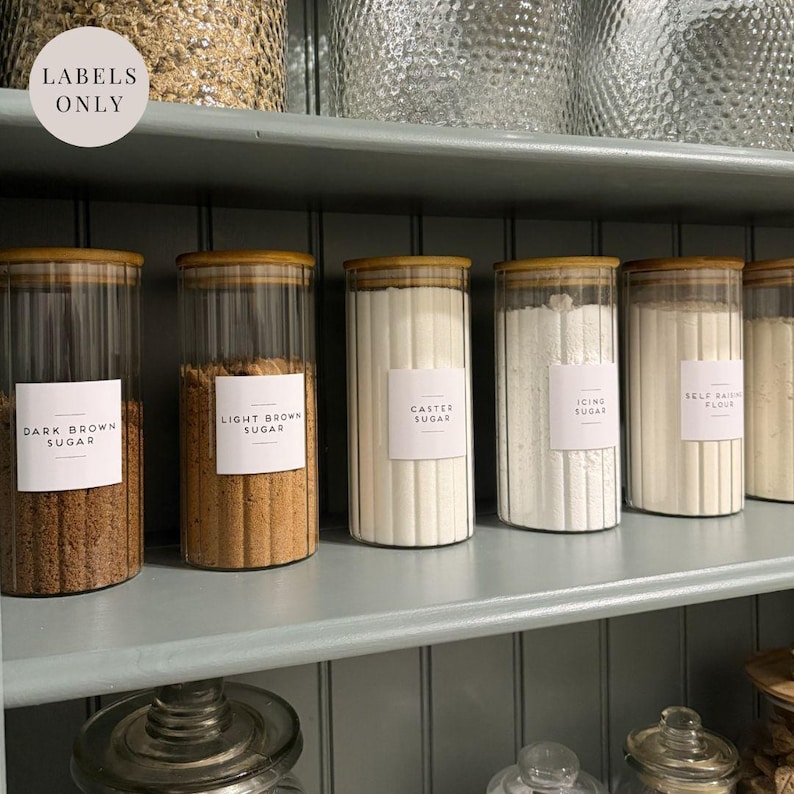 Custom Pantry Labels, Herbs & Spices Baking, Kitchen, Laundry Room ...