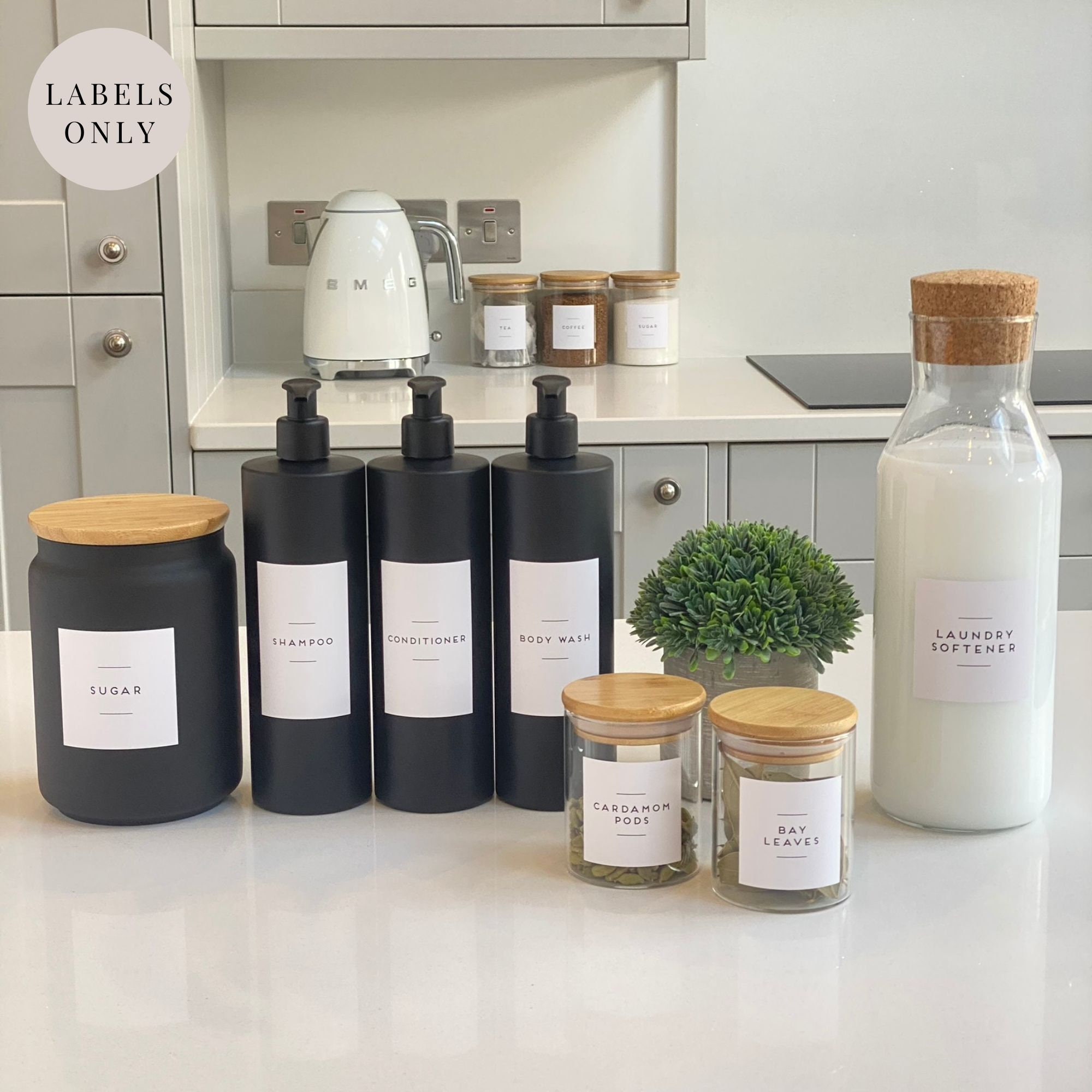 Custom Pantry Labels, Herbs & Spices Baking, Kitchen, Laundry Room ...