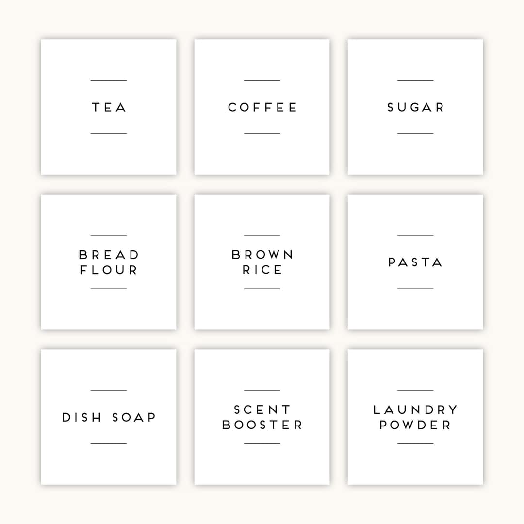Custom Pantry Labels, Herbs & Spices Baking, Kitchen, Laundry Room ...
