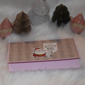 Carte Enveloppe, pochette cadeau, enveloppe Noël, porte chèque, billet, place concert ou spectacle, carte cadeau fait main