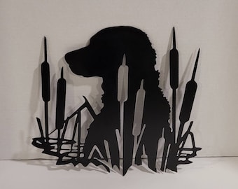 Labrador in the Reeds Metal Sign