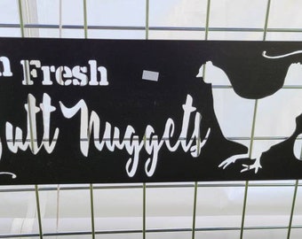 Farm Fresh Butt Nugget Metal Sign