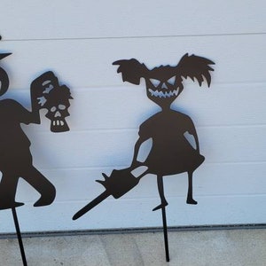 Zombie Kids Metal Yard Art