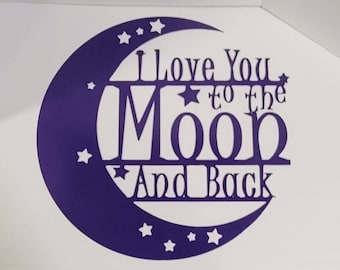 Love You to the Moon and Back Metal Sign
