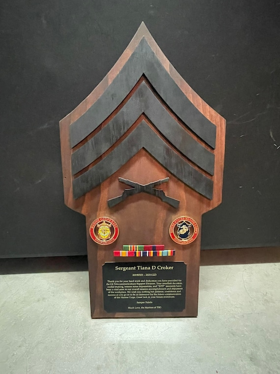 Usmc Rank Plaques Etsy