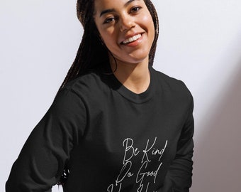 Kind, Good, Hope Garment-dyed heavyweight long-sleeve shirt