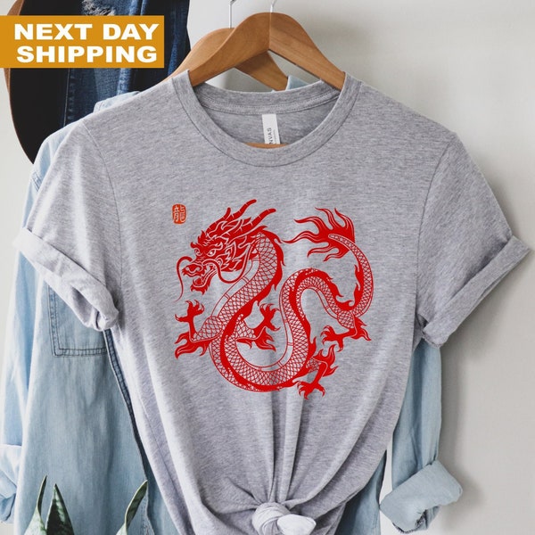 Camiseta china del Año del Dragón 2024, Camisa del Dragón del Signo del Zodíaco Chino 2024, Regalo del Dragón Barbudo, Tradición de la Cultura China, Año Nuevo Lunar