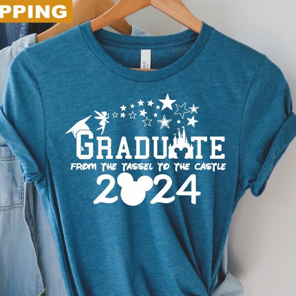 Disney From Tassel to the Castle Graduation shirt, Disney Graduation Minnie Mouse Graduate Tee Class of 2024 Tees, Christmas Gift For Senior