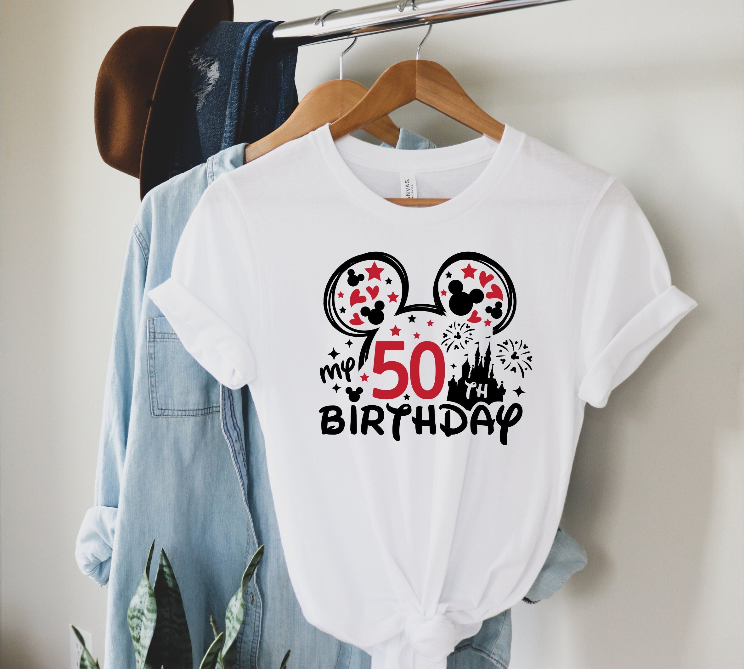 Discover Minnie 50 Years Old Shirt, 50th Birthday Shirt, Gift For 50th Birthday, Magic Kingdom Shirt