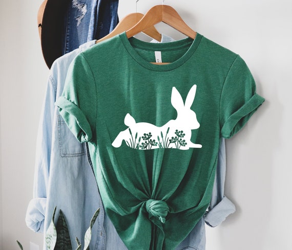 Easter Shirt, Easter Bunny Graphic Tee, Easter Gift, Ladies Easter Bunny Shirt, Bunny Lover Shirt, Rabbit Lover tee,easter egg, animal lover