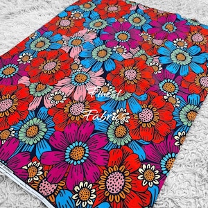 Ankara Fabric African Print Fabric African Fabric By The Yard 100% Cotton Fabric Quilting Fabric Craft Supplies Ankara Print Wax Fabric