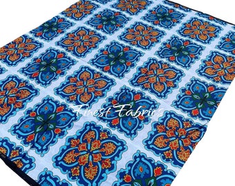Floral Ankara Stoff Meterware, 100% Premium Baumwolle