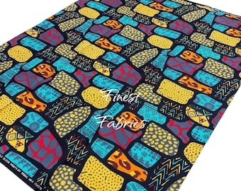 Vibrant Floral Ankara Fabric, 100% Cotton African Print By The Yard