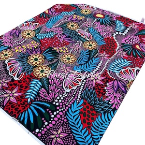 African Print Floral Fabric | African Fabric By The Yard Ankara Cotton Fabric | Ankara Wax Floral Fabric African Cotton Wax Print Fabric