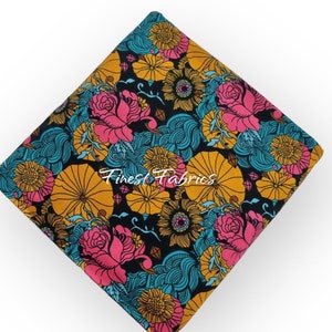 Ankara Fabric African Print Fabric African Fabric By The Yard 100% Cotton Fabric Quilting Fabric Craft Supplies Ankara Print Wax Fabric