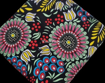 Tela Ankara floral, vibrante tela de algodón con estampado africano cortada a medida