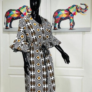 AKI Ankara Dress For Women African Dress For Summer African Tribal Print Maxi Dress Ankara Maxi Dress African Wax Boubou Dress Caftan