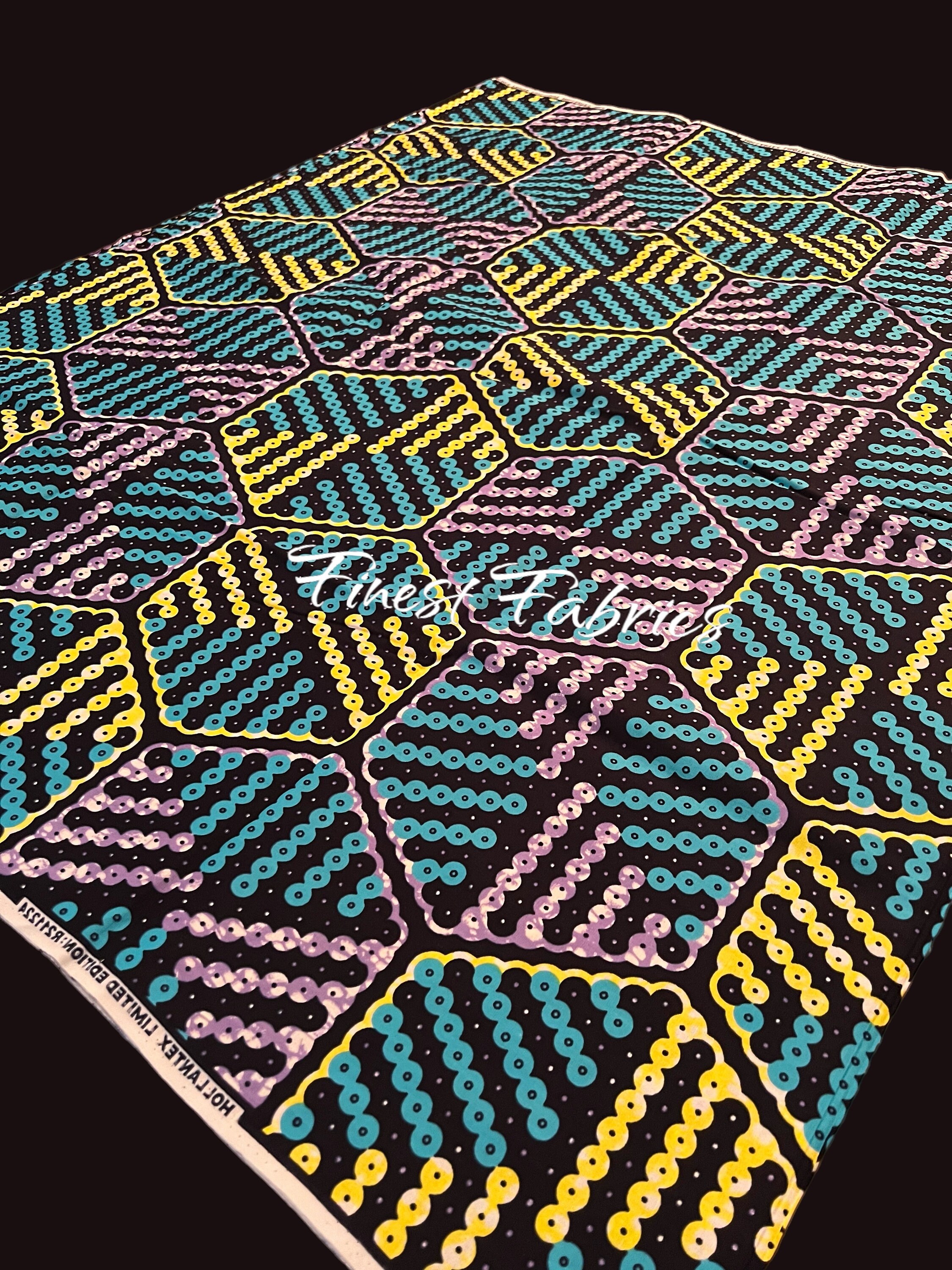 Geometric Ankara Fabric by the Yard, Vibrant African Print - Etsy