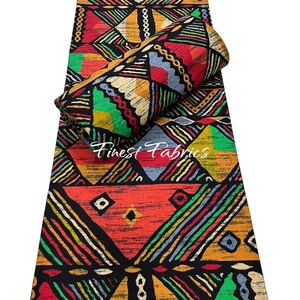 Ankara Fabric African Print Fabric African Fabric By The Yard 100% Cotton Fabric Quilting Fabric Craft Supplies Ankara Print Wax Fabric image 4