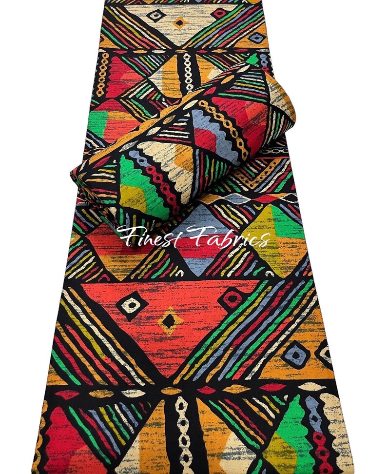 Ankara Fabric African Print Fabric African Fabric By The Yard 100% Cotton Fabric Quilting Fabric Craft Supplies Ankara Print Wax Fabric image 4