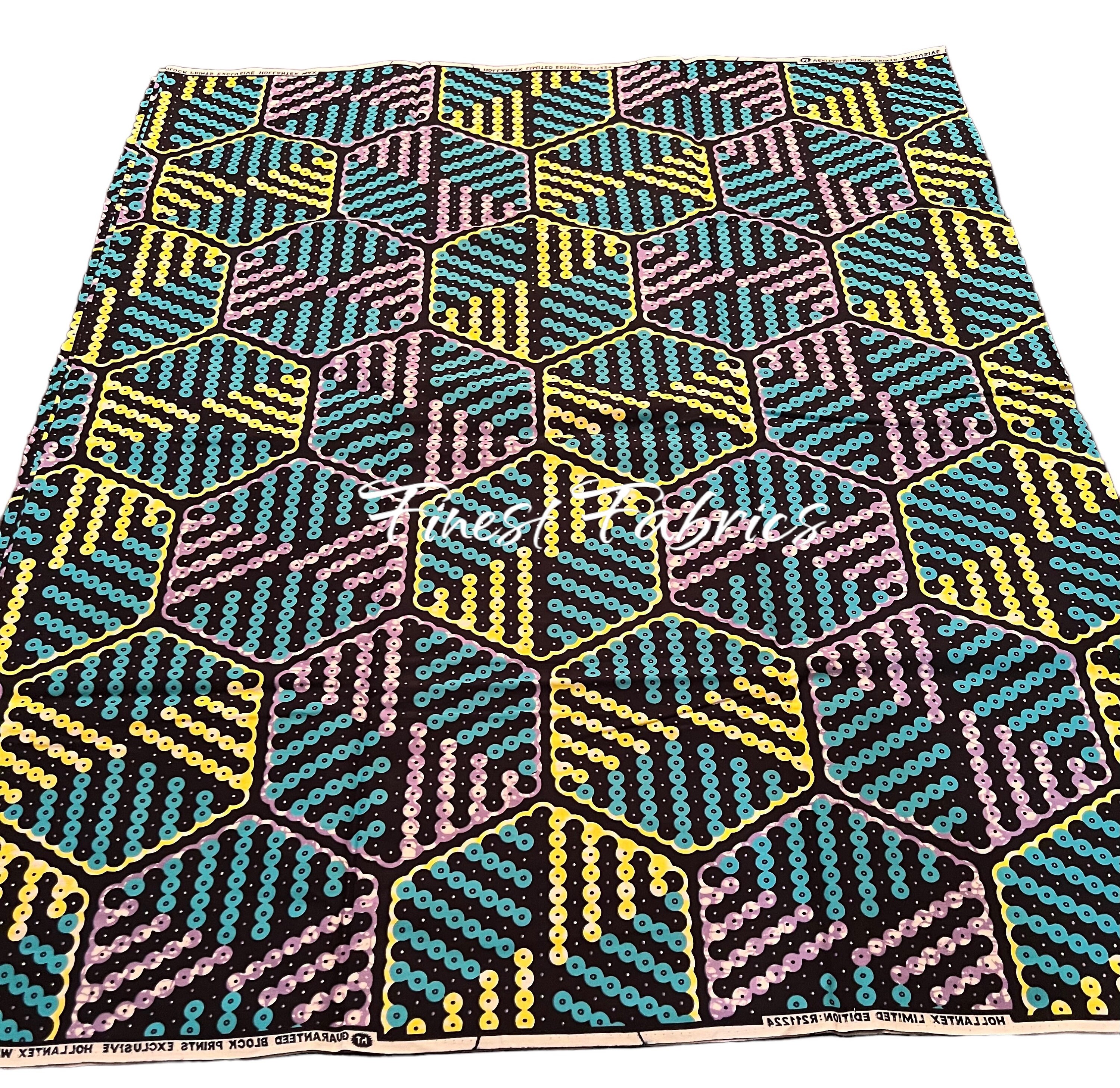 Geometric Ankara Fabric by the Yard, Vibrant African Print - Etsy