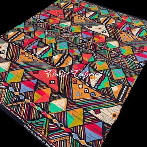 Ankara Fabric African Print Fabric African Fabric By The Yard 100% Cotton Fabric Quilting Fabric Craft Supplies Ankara Print Wax Fabric image 2
