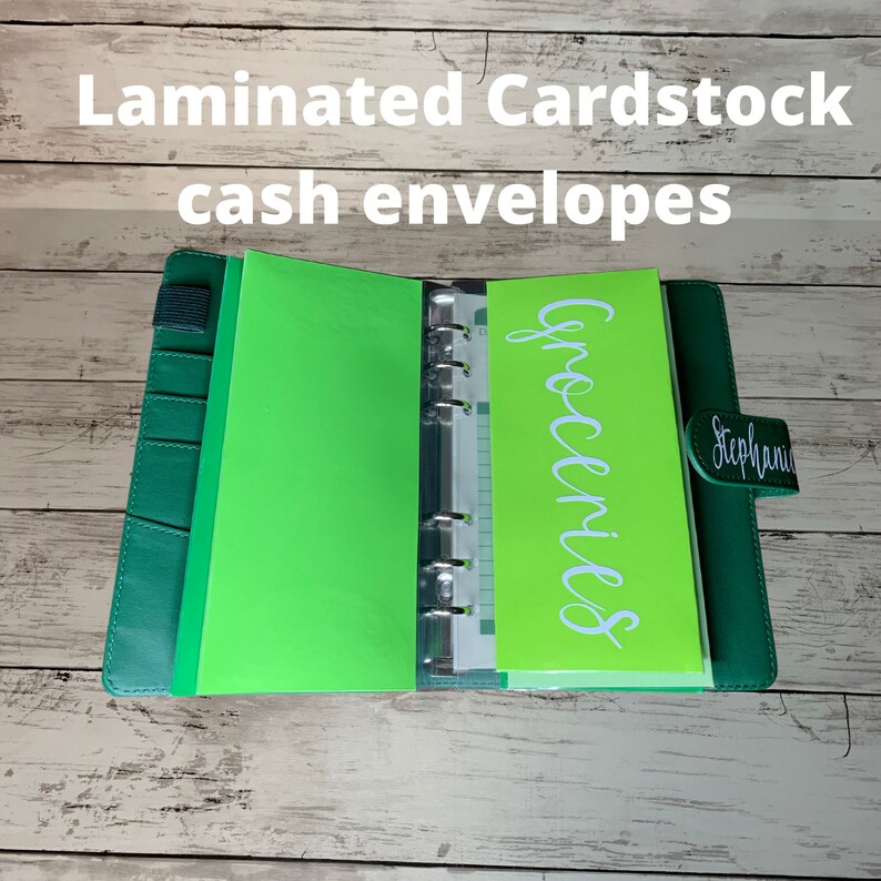 Custom Budget Binder With Laminated Envelopes / Cash Envelope Etsy