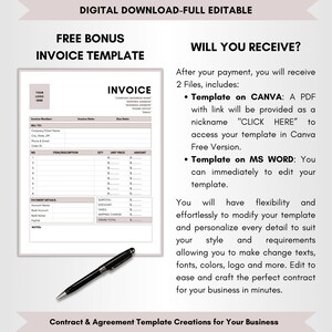 Contract Templates, Agreement Templates, Service Contract, Service Terms, DIY Editable, CANVA-MS Word, Editable Contract, Interior Design Service Contract, Interior Designer Agreement, Room Designer Terms, Room Style Service Forms, Home Design Policy