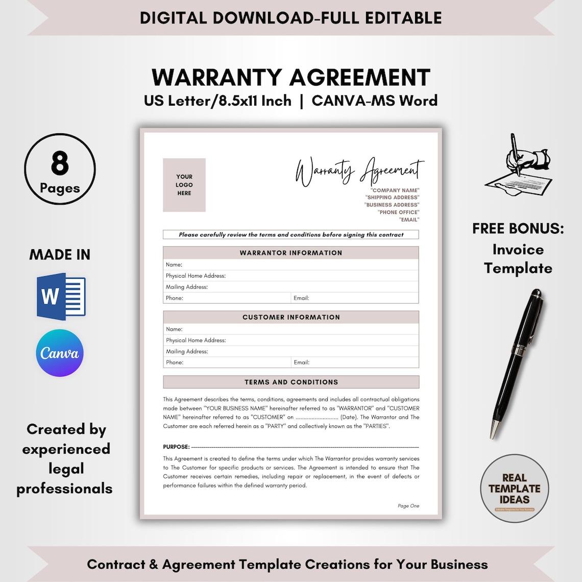 Image 5 for Collateral Warranty Agreement Template