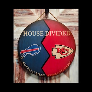 Custom House Divided Sports Rival Door Hanger